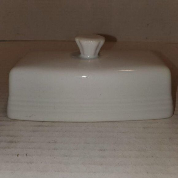 Fiestaware Fiesta CERAMIC Butter Dish Lid Cover Top Extra Large White - Picture 4 of 13